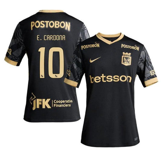 Edwin Cardona 10 Atlético Nacional 2025-26 Away Men Jersey – Black by Soccer Jersey