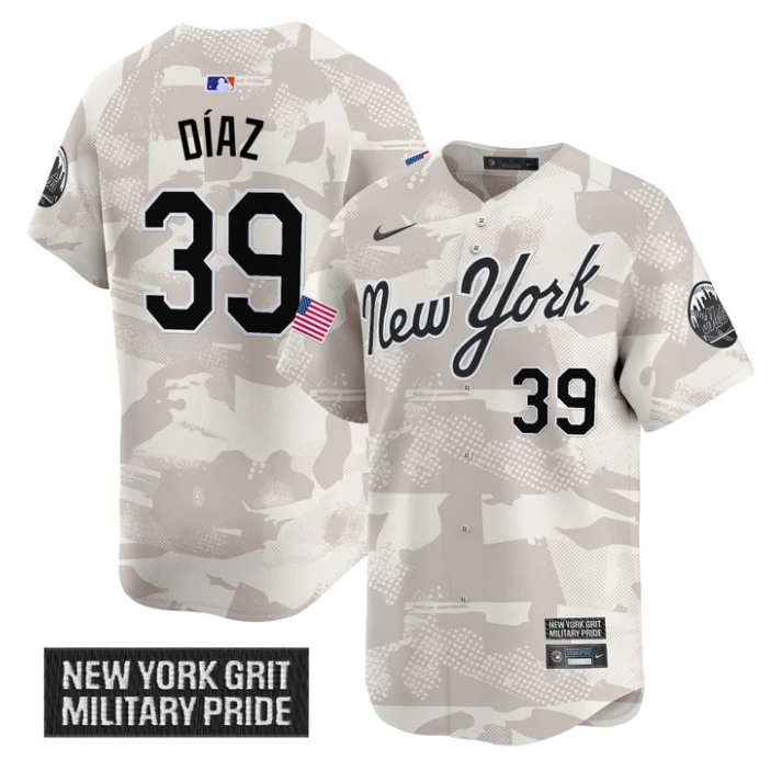 Edwin Díaz Jersey #39 New York Mets 2025 Armed Forces Day Vapor Stitched Camo by My Store