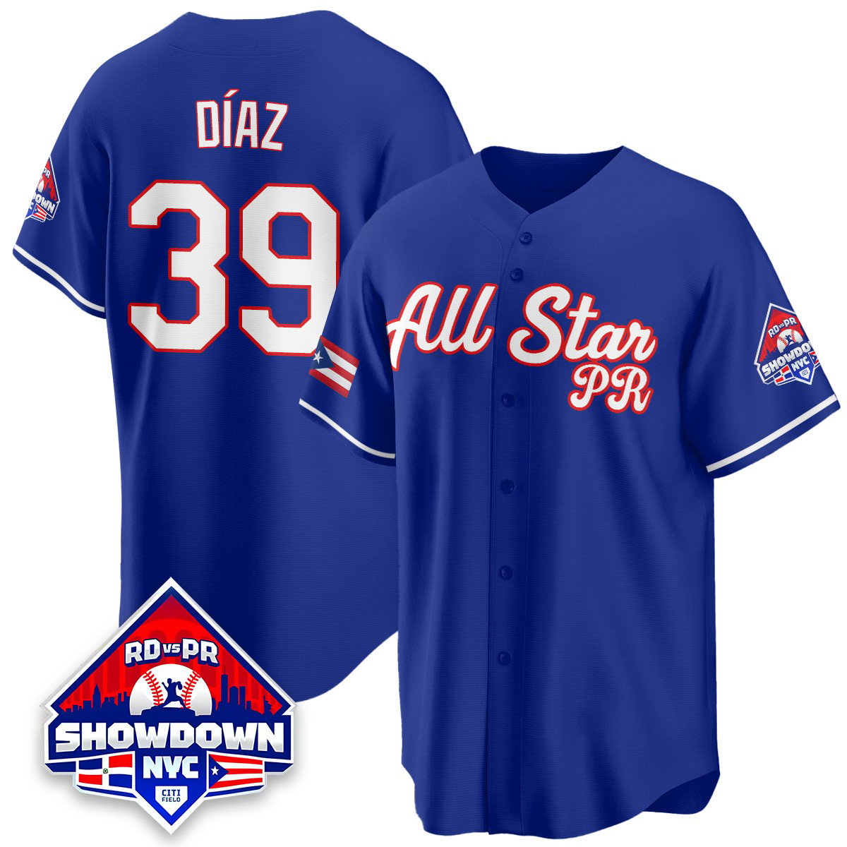 Edwin Díaz Jersey #39 Puerto Rican Baseball All-Star 2025 Stitched Blue by My Store