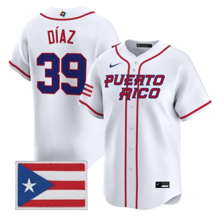 Edwin Díaz Jersey #39 Puerto Rico World Baseball Classic 2026 Stitched by My Store