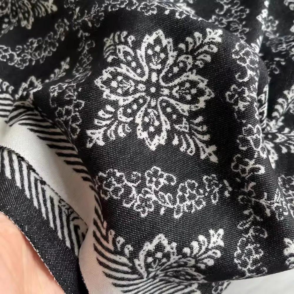 Elara Damask Print Scarf Shawl by Casa & Beyond