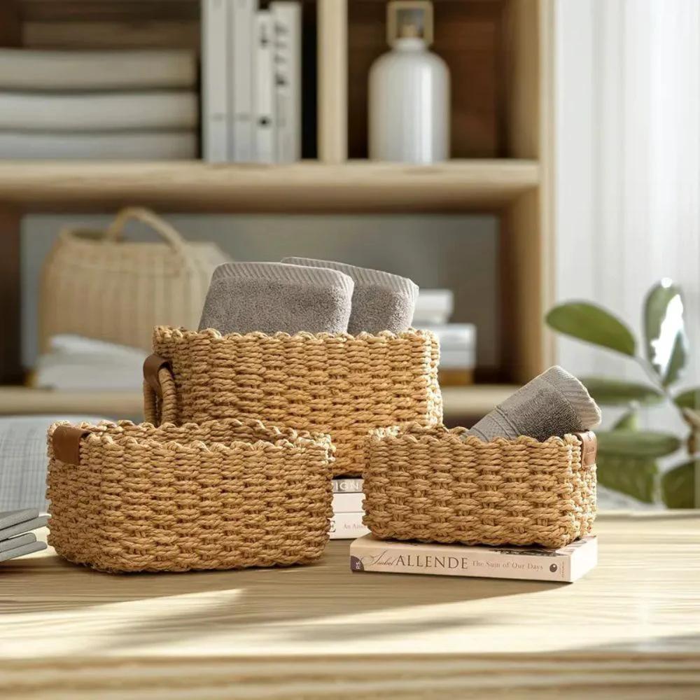 Elegant Rattan Weave Basket Set by Casa & Beyond