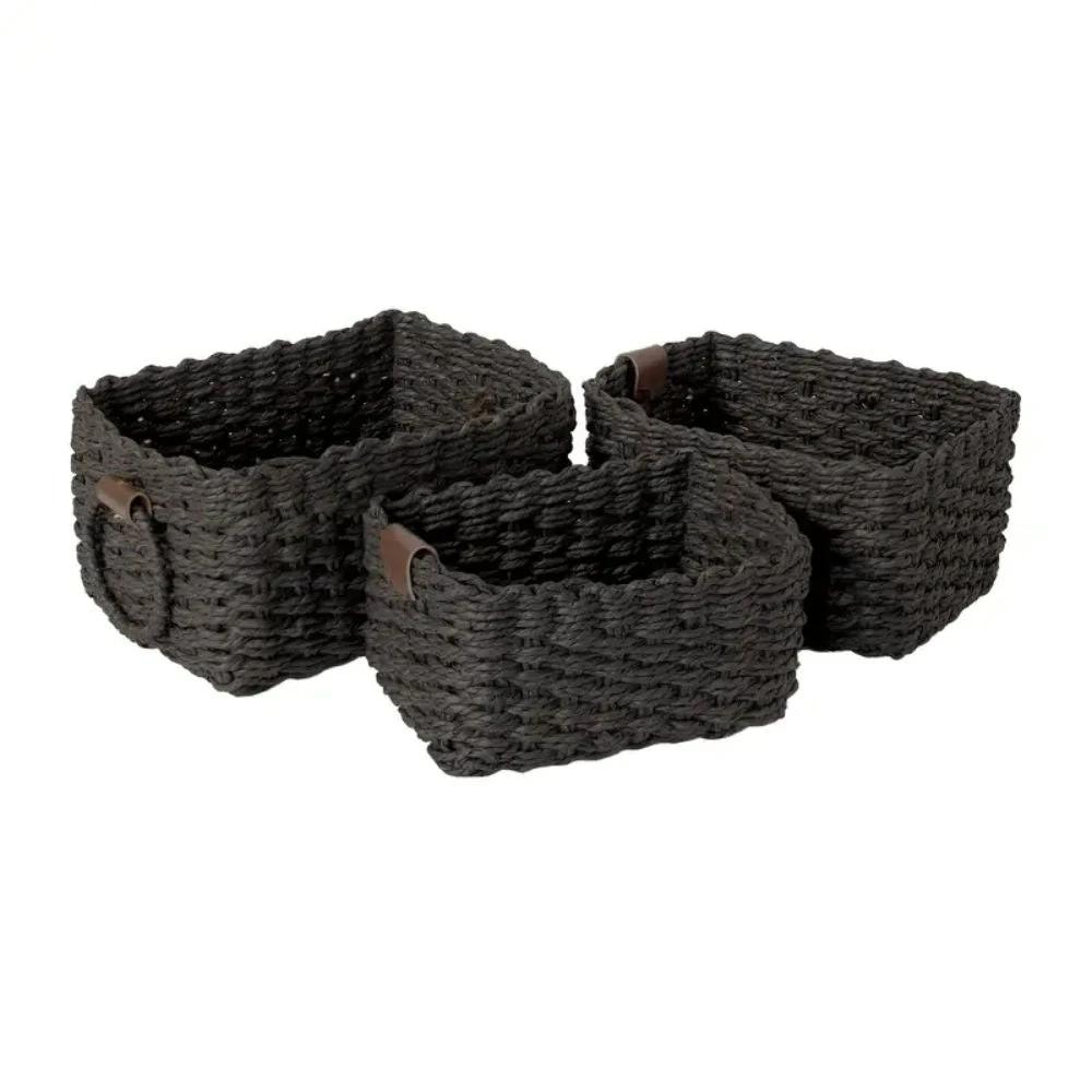 Elegant Rattan Weave Basket Set by Casa & Beyond