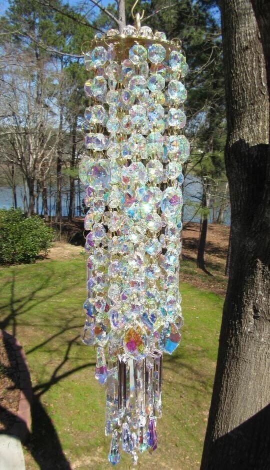 HarmonyGleam Crystal Wind Chime – Tranquil Garden Decoration by BowLift