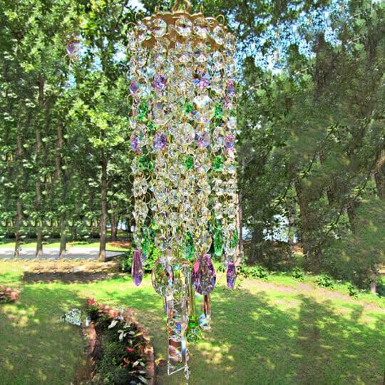HarmonyGleam Crystal Wind Chime – Tranquil Garden Decoration by BowLift