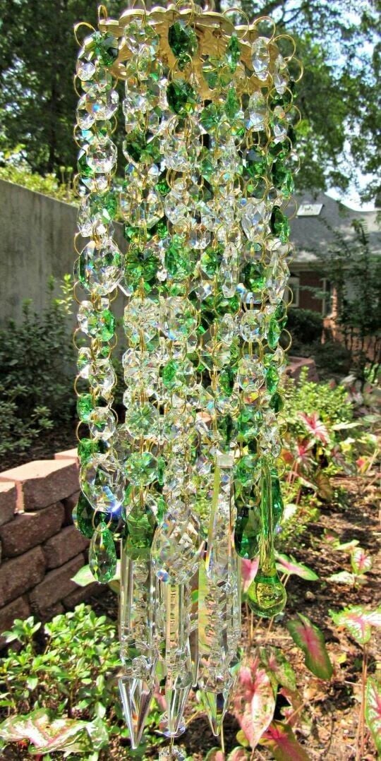 HarmonyGleam Crystal Wind Chime – Tranquil Garden Decoration by BowLift