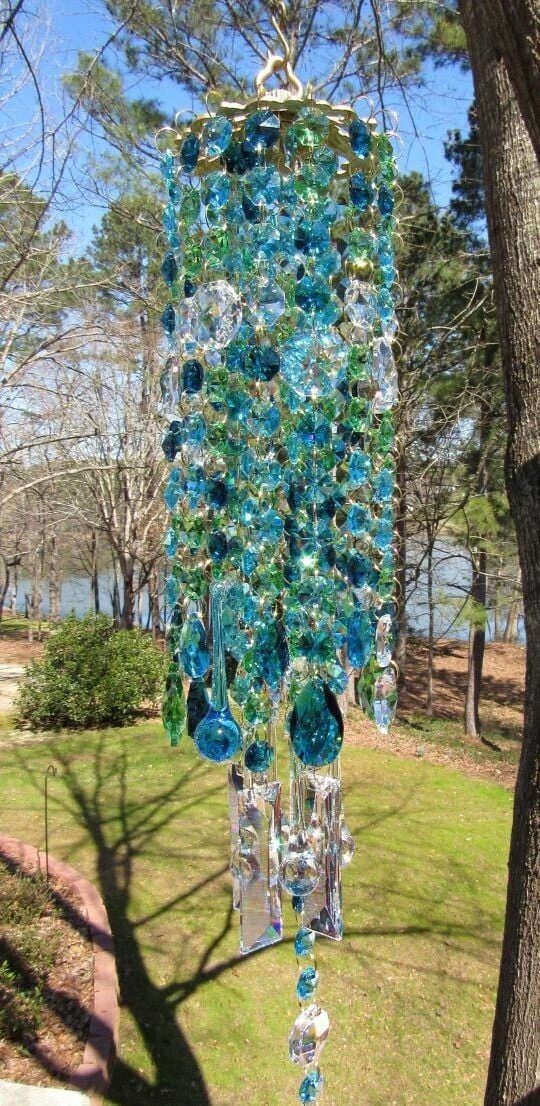 HarmonyGleam Crystal Wind Chime – Tranquil Garden Decoration by BowLift