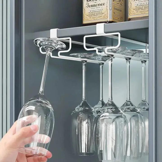 Elegant wine glass holder for undercounter installation by BowLift