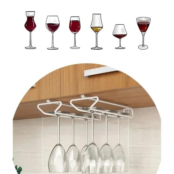 Elegant wine glass holder for undercounter installation by BowLift