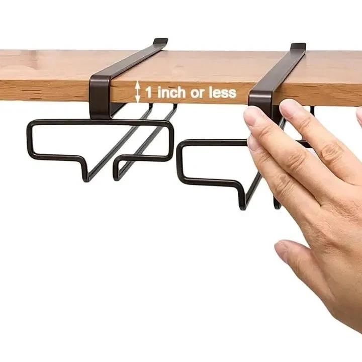 Elegant wine glass holder for undercounter installation by BowLift