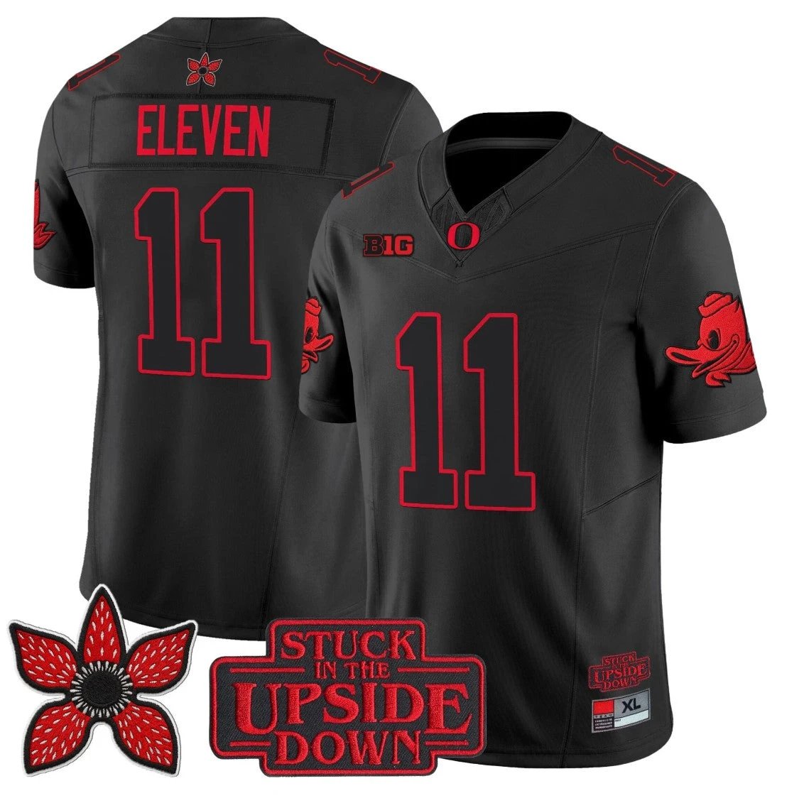 Eleven Jersey #11 Oregon Ducks Stranger Things Edition Vapor Limited Stitched by NCAA Football Jersey