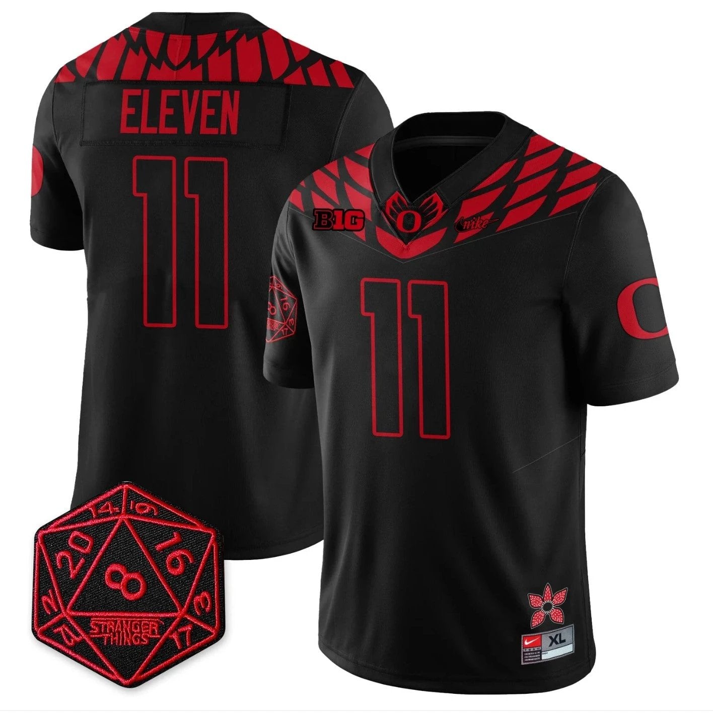 Eleven Jersey #11 Oregon Ducks Shoe Duck Stranger Things Vapor Stitched by My Store NCAA Football Jerseys