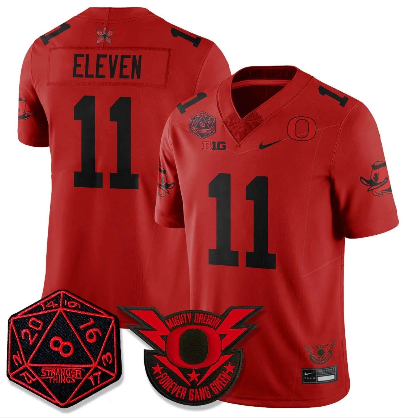 Duck Gang Jersey #541 Oregon Ducks Stranger Things Vapor Limited Stitched by My Store NCAA Football Jerseys