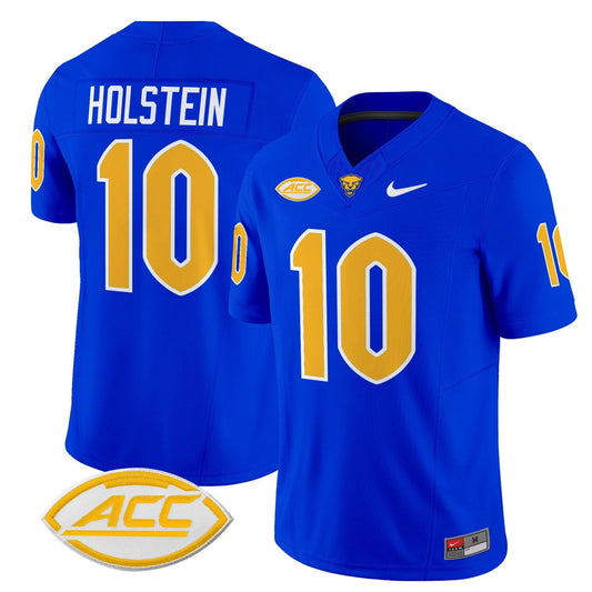 Eli Holstein Jersey #10 Pittsburgh Panthers 2025 Limited Stitched Royal by My Store