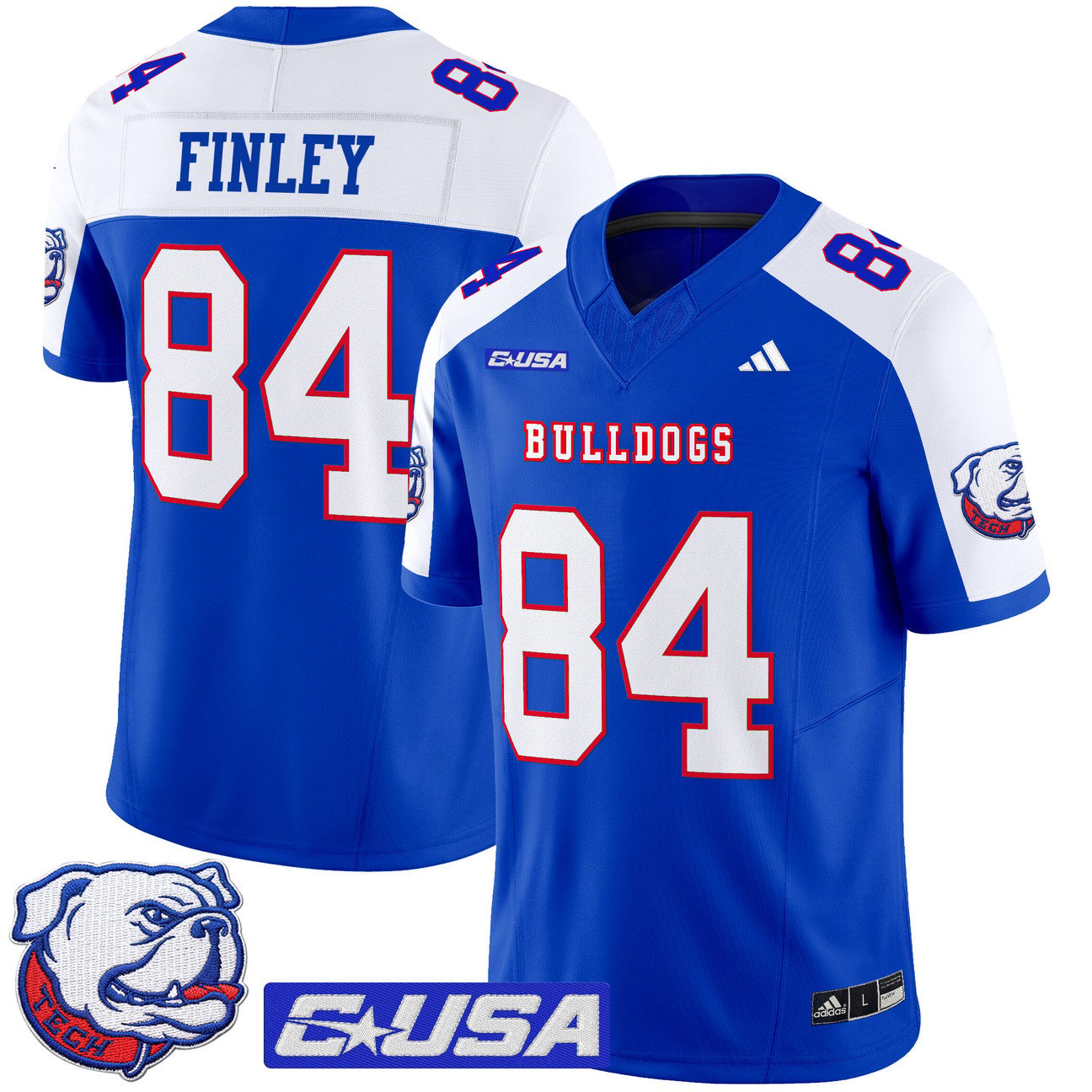 Eli Finley Jersey #84 Louisiana Tech Bulldogs 2025 Limited Stitched by My Store NCAA Football Jerseys