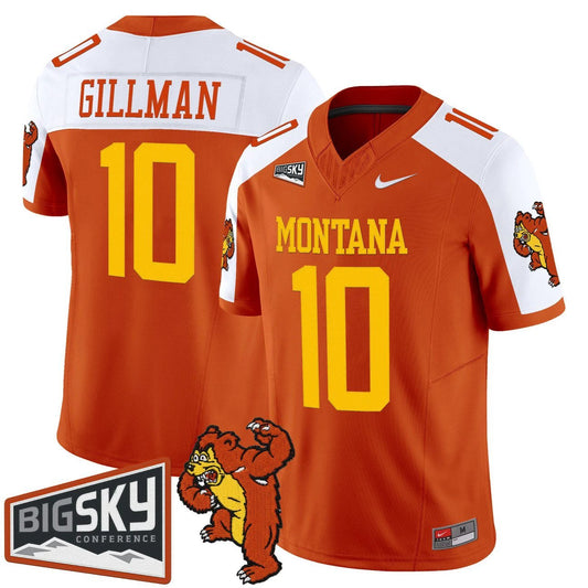 Eli Gillman Jersey #10 Montana Grizzlies 1995 Throwback Vapor Limited Stitched by My Store NCAA Football Jerseys