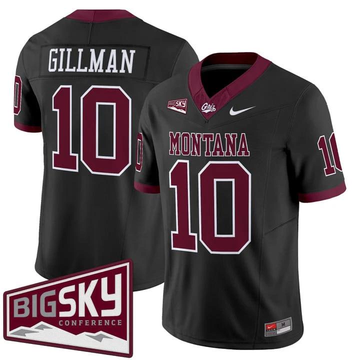 Eli Gillman Jersey #10 Montana Grizzlies 2025 Vapor Limited Stitched by My Store NCAA Football Jerseys