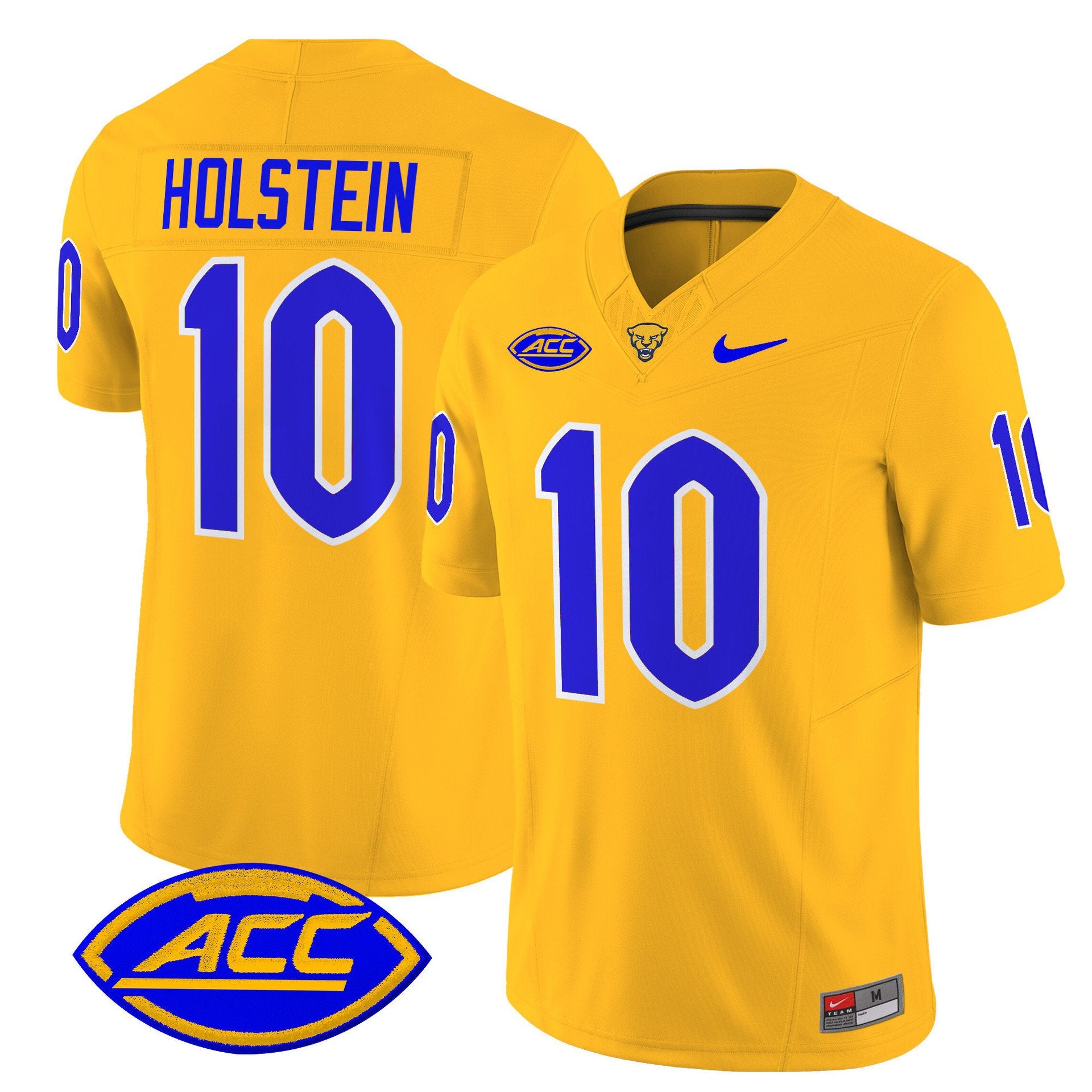 Eli Holstein Jersey #10 Pittsburgh Panthers 2025 Limited Stitched by My Store NCAA Football Jerseys