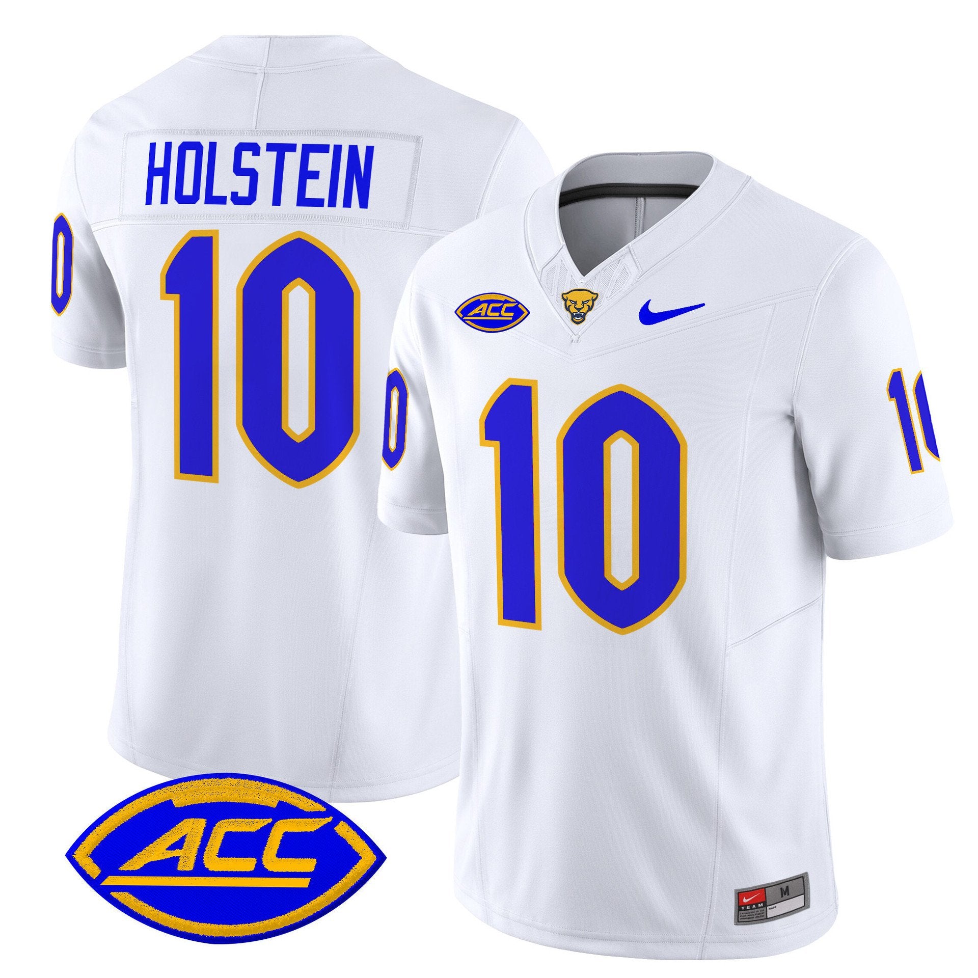 Eli Holstein Jersey #10 Pittsburgh Panthers 2025 Limited Stitched by My Store NCAA Football Jerseys