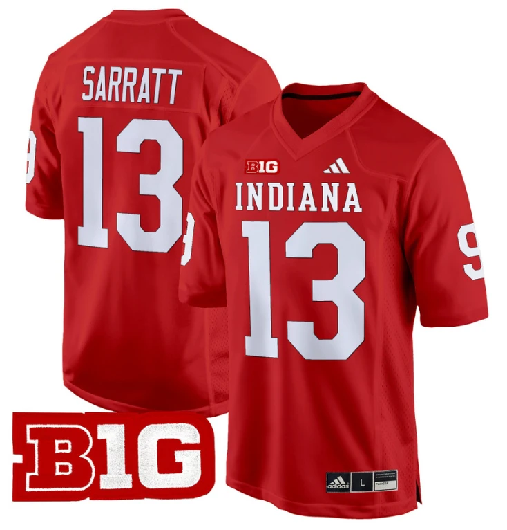 Elijah Sarratt Jersey #13 Indiana Hoosiers 2024 Game V2 Football Crimson by My Store