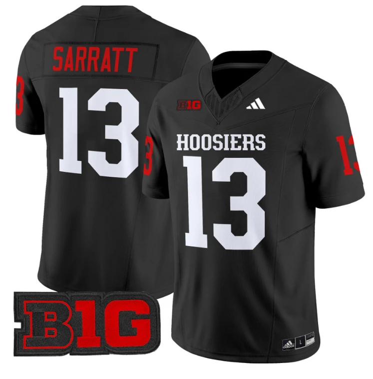 Elijah Sarratt Jersey #13 Indiana Hoosiers Vapor Limited Football Black by My Store