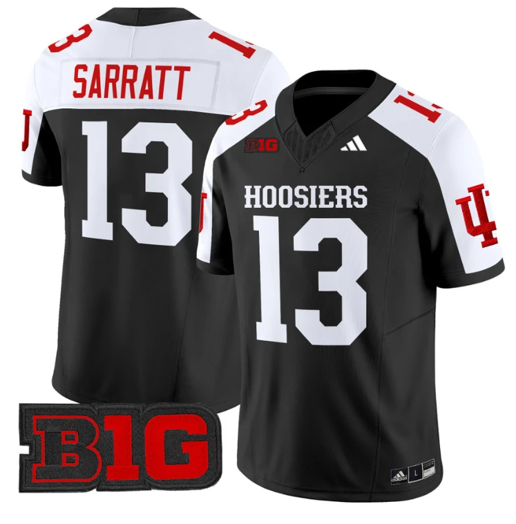 Elijah Sarratt Jersey #13 Indiana Hoosiers Vapor Limited Football Black Alternate by My Store