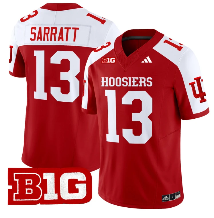 Elijah Sarratt Jersey #13 Indiana Hoosiers Vapor Limited Football Crimson Alternate by My Store
