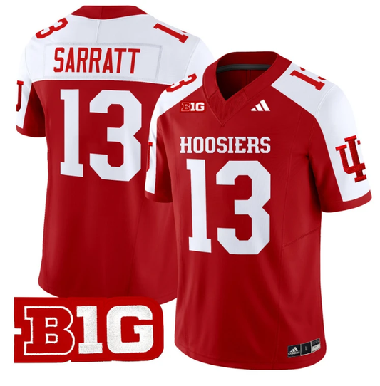 Elijah Sarratt Jersey #13 Indiana Hoosiers Vapor Limited Football Crimson Alternate by My Store