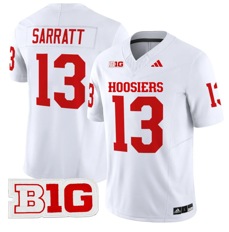 Elijah Sarratt Jersey #13 Indiana Hoosiers Vapor Limited Football White by My Store