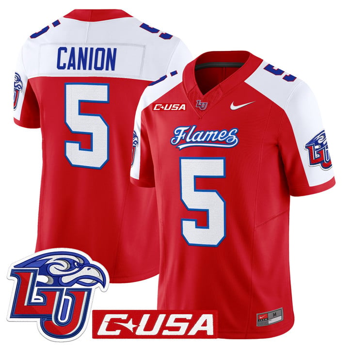 Elijah Canion Jersey #25 Liberty Flames 2025 Vapor Limited Stitched by My Store NCAA Football Jerseys