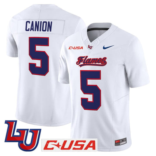 Elijah Canion Jersey #25 Liberty Flames 2025 Vapor Limited Stitched by My Store NCAA Football Jerseys