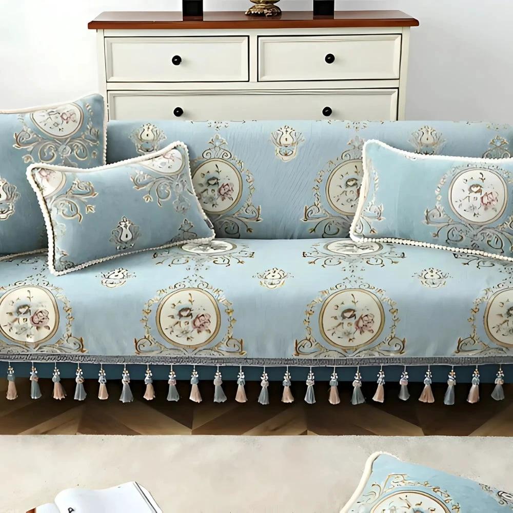 Elise Chenille Beaded Edge Cushion Cover by Casa & Beyond