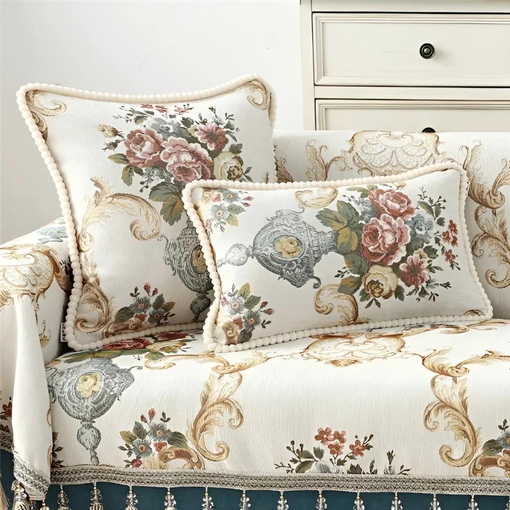 Elise Chenille Beaded Edge Cushion Cover by Casa & Beyond