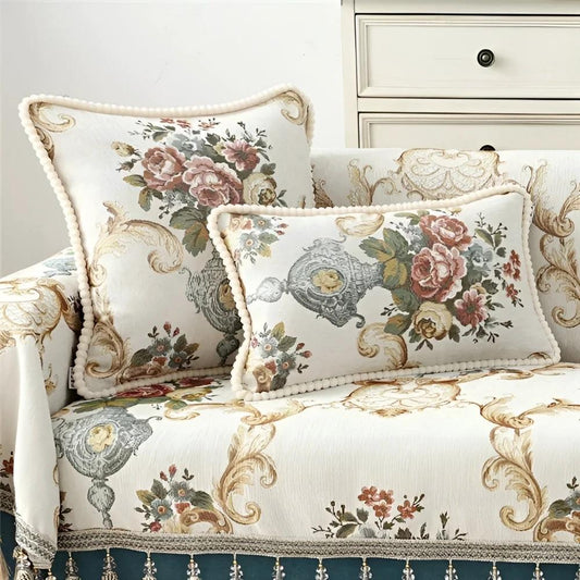 Elise Chenille Beaded Edge Cushion Cover by Casa & Beyond