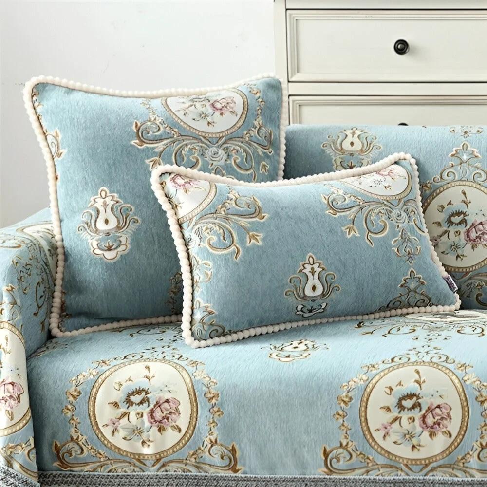 Elise Chenille Beaded Edge Cushion Cover by Casa & Beyond