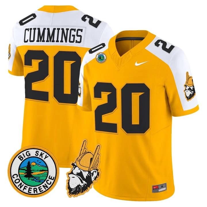 Elisha Cummings Jersey #20 Idaho Vandals 1975 Throwback Stitched Gold Alter by My Store NCAA Football Jerseys
