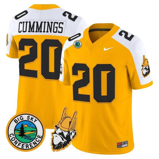 Elisha Cummings Jersey #20 Idaho Vandals 1975 Throwback Stitched Gold Alter by My Store NCAA Football Jerseys
