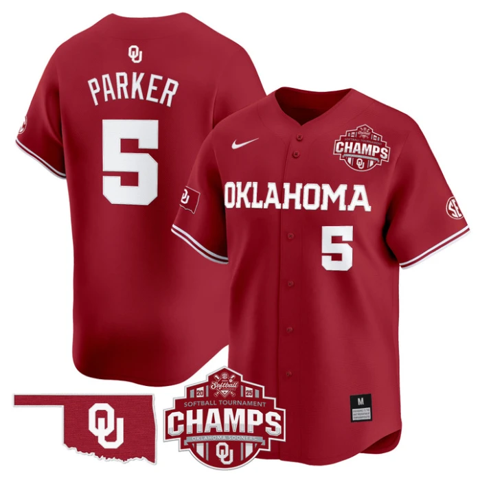 Ella Parker Jersey #5 Oklahoma Sooners 2025 SEC Champions Patch Limited Stitched Crimson by My Store