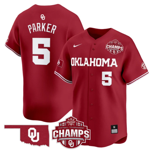 Ella Parker Jersey #5 Oklahoma Sooners 2025 SEC Champions Patch Limited Stitched Crimson by My Store