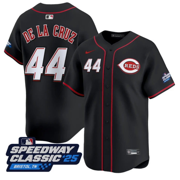 Elly De La Cruz Jersey #44 Cincinnati Reds Speedway Classic Stitched Black by My Store