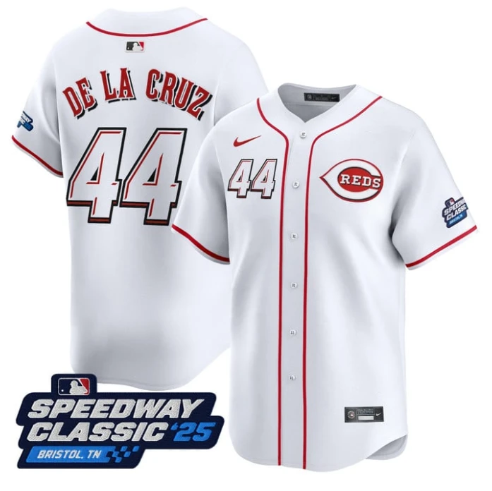 Elly De La Cruz Jersey #44 Cincinnati Reds Speedway Classic Stitched White by My Store