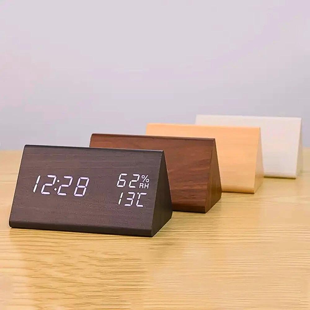 Elora Wooden LED Alarm Clock Digital Display by Casa & Beyond