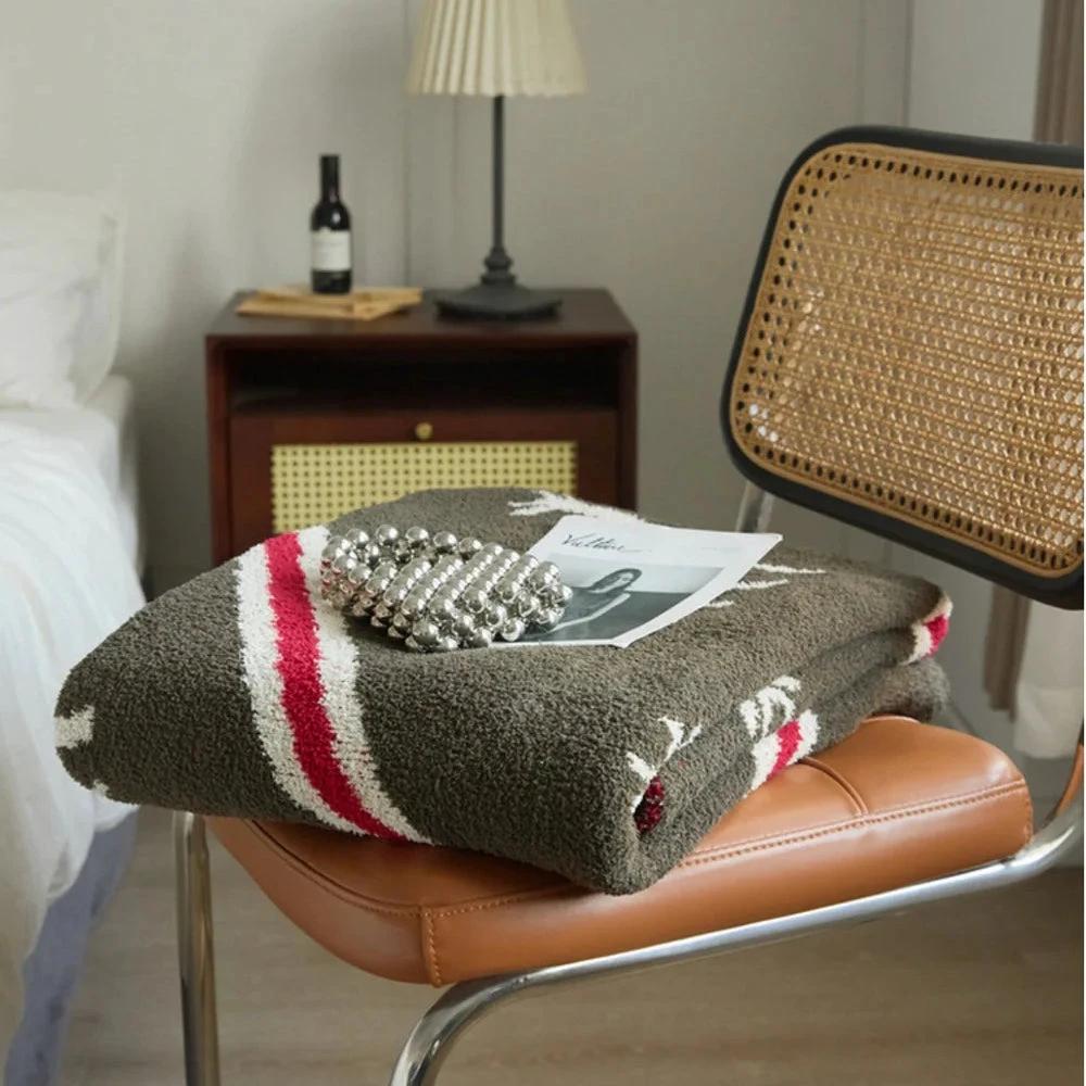 Elysian Deer Stagline Throw Blanket by Casa & Beyond