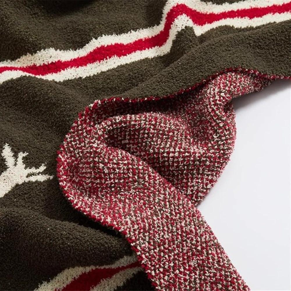 Elysian Deer Stagline Throw Blanket by Casa & Beyond