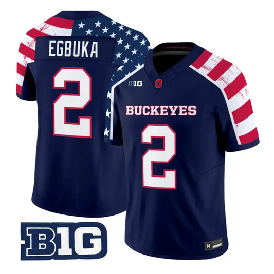Emeka Egbuka Jersey #2 Ohio State America 250 Edition Limited Stitched by My Store NCAA Football Jerseys