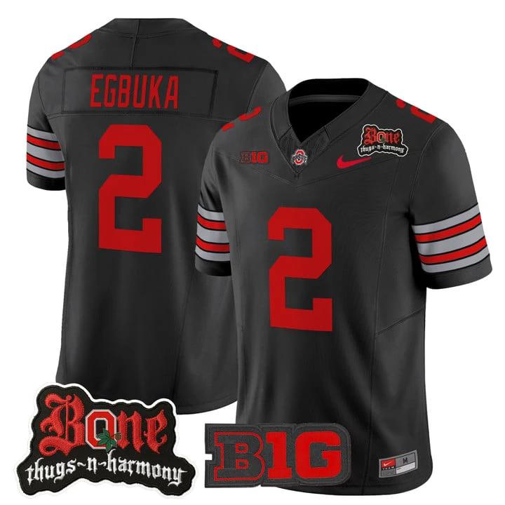 Emeka Egbuka Jersey #2 Ohio State Buckeyes Bone Thugs-N-Harmony Stitched by My Store NCAA Football Jerseys