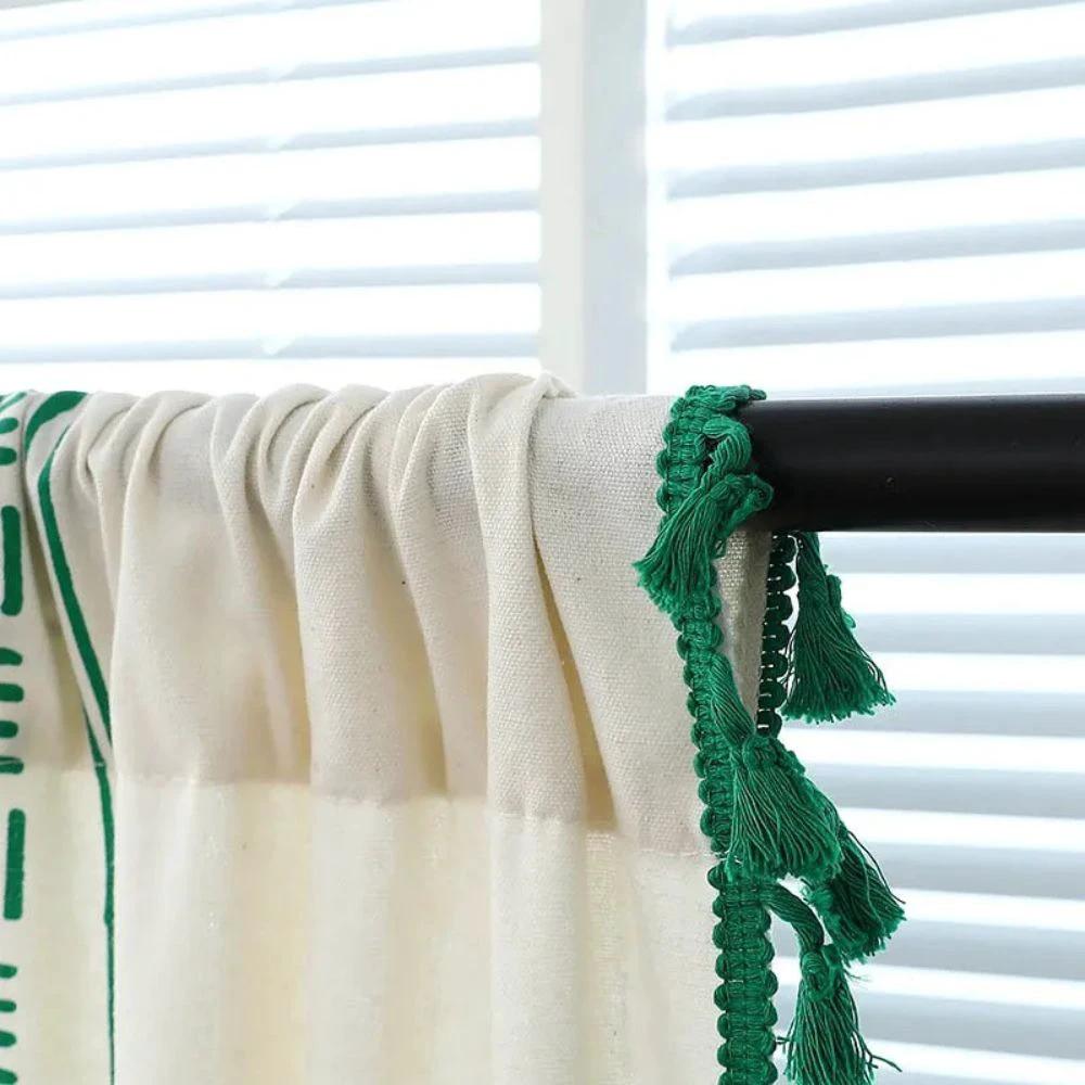 Emerald Tribe Boho Tassel Curtain by Casa & Beyond