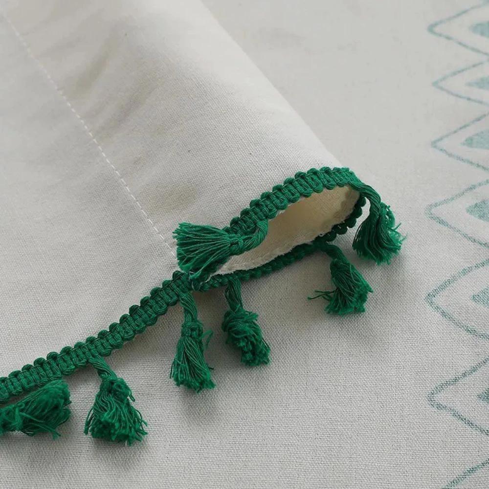 Emerald Tribe Boho Tassel Curtain by Casa & Beyond