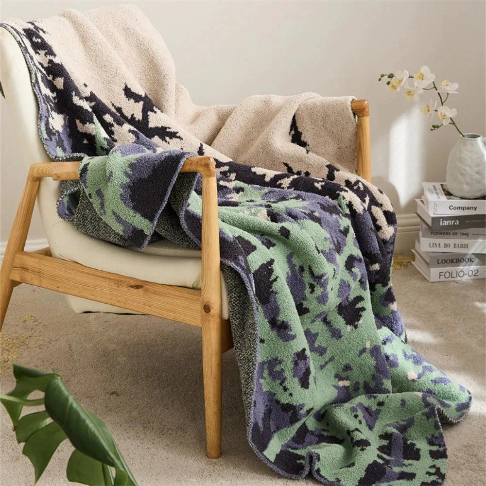 Emeraude Forest Soft Knitted Throw Blanket by Casa & Beyond