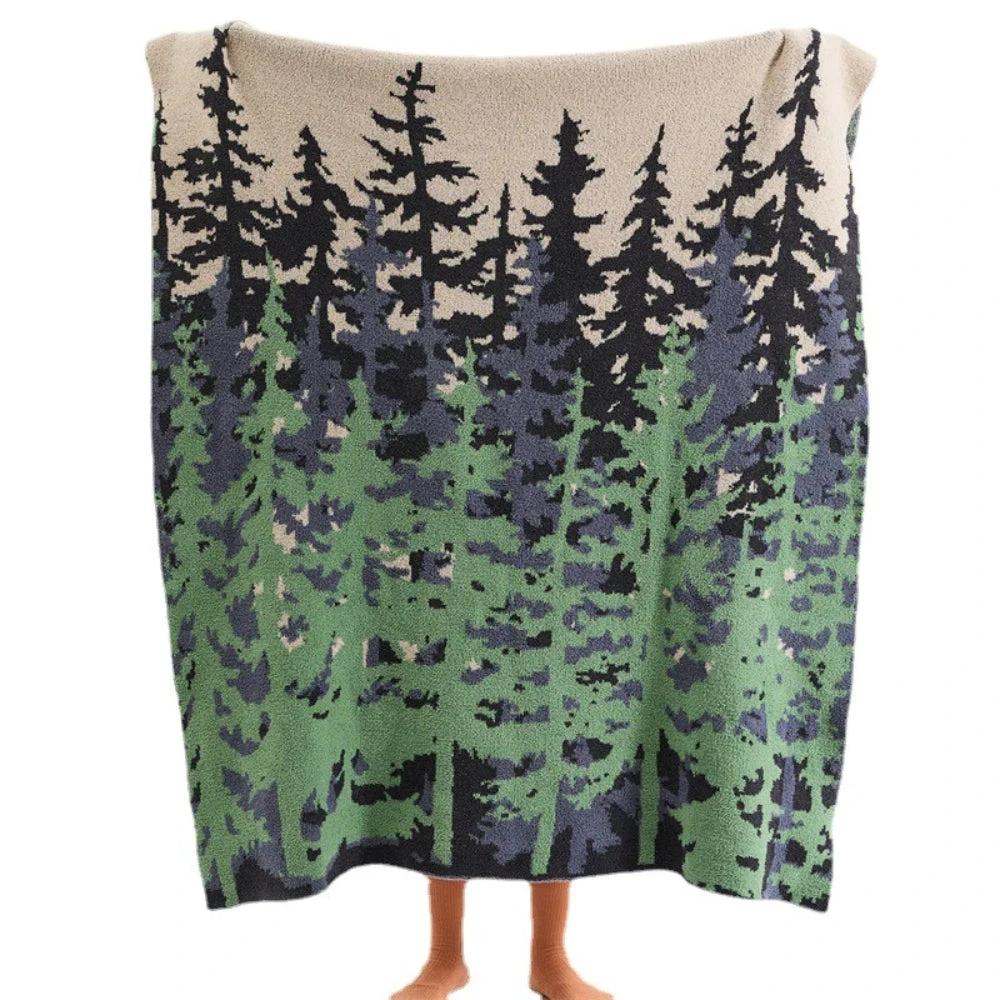 Emeraude Forest Soft Knitted Throw Blanket by Casa & Beyond